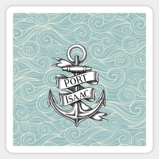 Port Isaac Anchor Waves Sticker